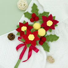 Load image into Gallery viewer, Poinsettia Flower &amp; Holly Leaf Crochet Pattern
