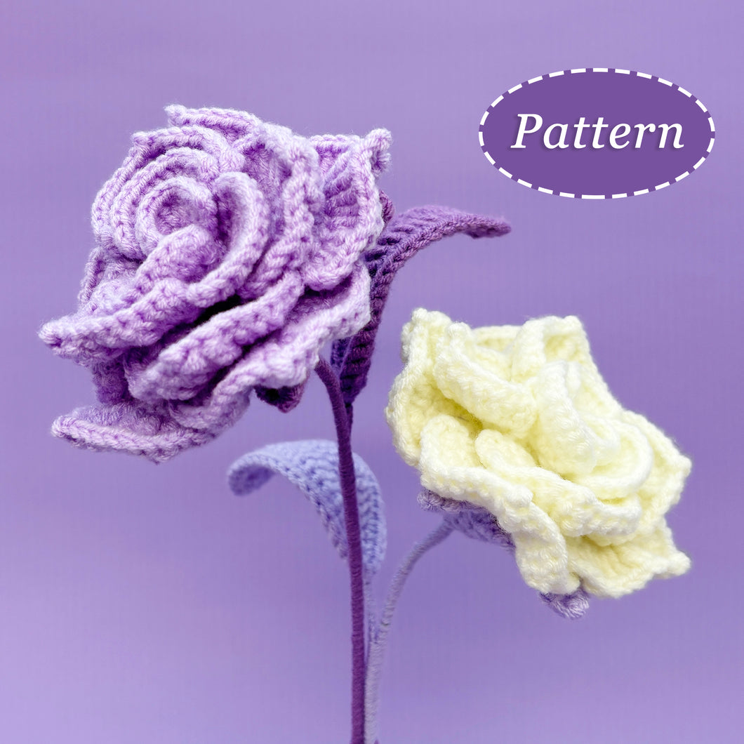 Rosa Chinensis Flower Crochet Pattern