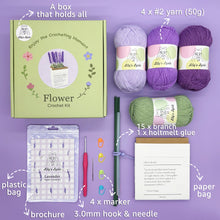 Load image into Gallery viewer, Lavender Crochet Kit Purple
