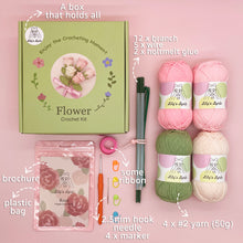 Load image into Gallery viewer, Rose Crochet Kit Pink
