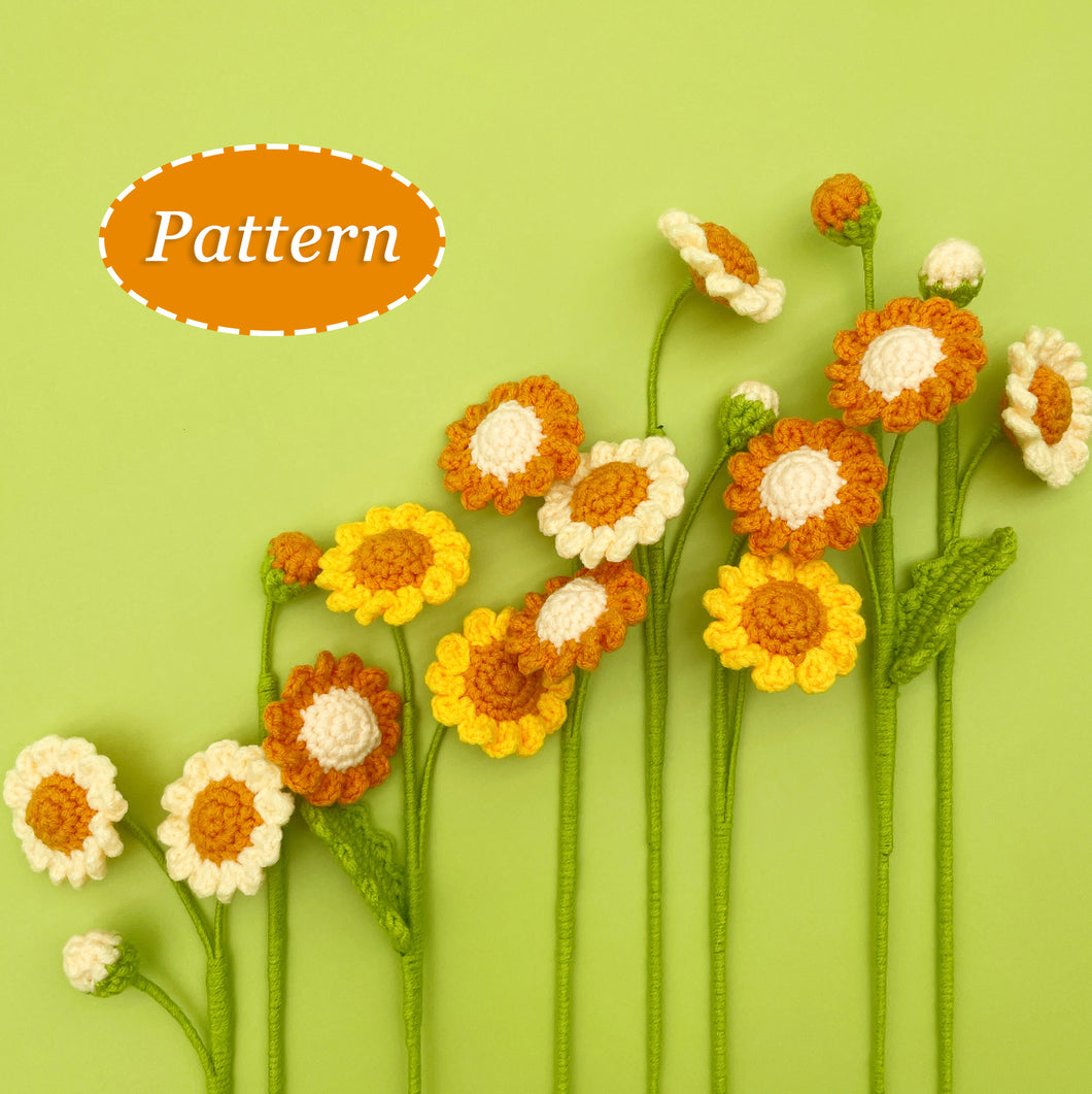 Small Daisy Flower Crochet Pattern