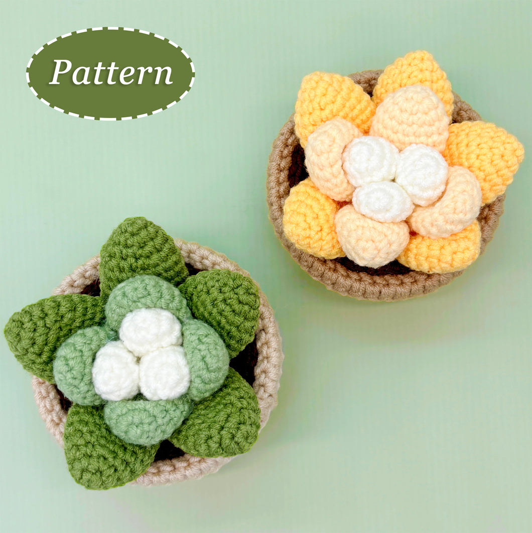 Succulents in Pot Crochet Pattern