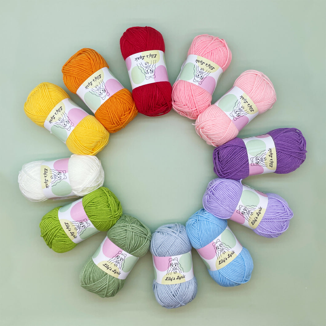 Crocheting&Knitting Yarn Pack of 12