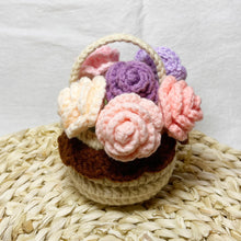 Load image into Gallery viewer, Mini Flower Basket and Flowers Crochet Pattern
