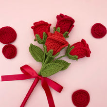 Load image into Gallery viewer, Rose Crochet Kit Red
