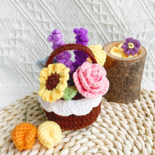 Load image into Gallery viewer, Mini Flower Basket and Flowers Crochet Pattern
