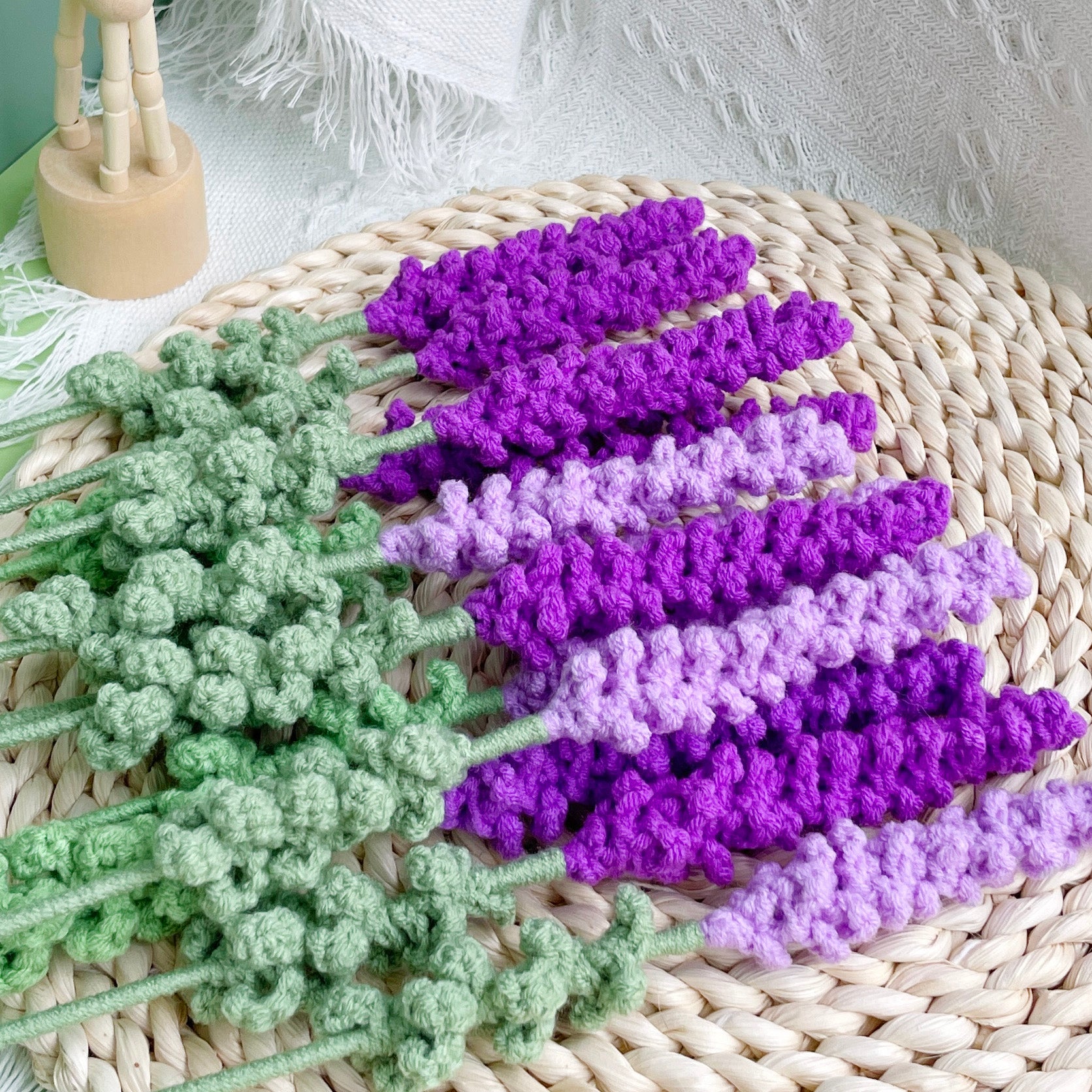 Lily's Lyric Flower Crochet Kit | Lavender Flower with Paper Bag|  Step-by-Step Video Tutorial for Adults Teenagers | Craft Gift Idea DIY Home