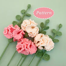 Load image into Gallery viewer, Carnation &amp; Eucalyptus Crochet Pattern
